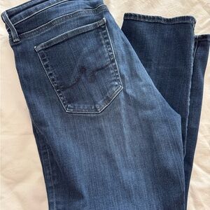 AG Adriano Goldschmied Prima Crop Dark Blue Jeans Sz 32